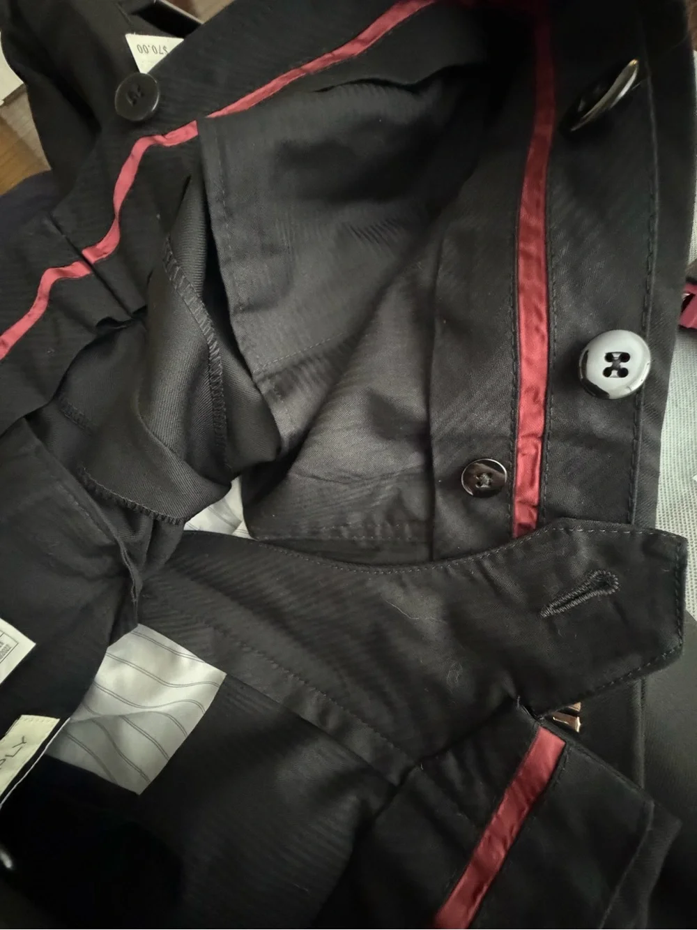 Men’s Suit Supply Black Wool Slim Dress Pants Size 26 Italian Fabric (A746)